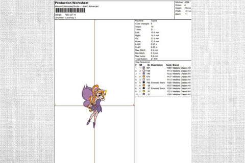 Fairy 3 Embroidery Designs Embroidery/Applique DESIGNS SvgOcean 