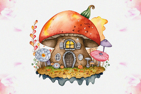 Mushroom Fairy, mushroom house, purple, violet png | PNGEgg