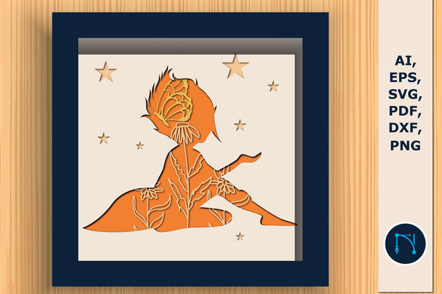 fairy butterfly wild floral shadow box SVG SVG MD JOYNAL ABDIN 