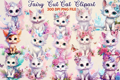 Fairy Cat Sublimation Clipart Sublimation Regulrcrative 