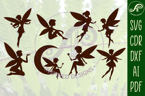 Fairy designs, 8 laser cut shapes SVG SVG APInspireddesigns 