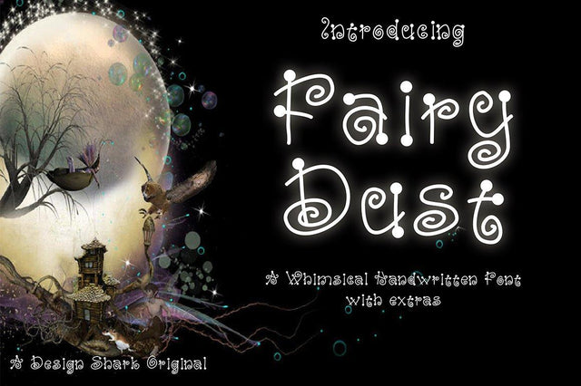 Fairy Dust Font Design Shark