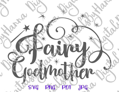 Fairy Godmother Cut File SVG DXF PNG PDF JPG SVG Digitals by Hanna 