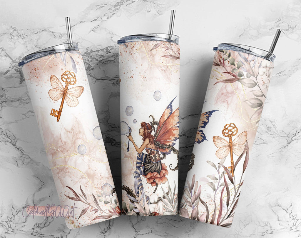Fairy Keys Skinny Tumbler Design - So Fontsy