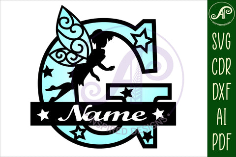 Fairy Letter G Monogram SVG Cut File SVG APInspireddesigns 