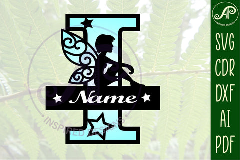 Fairy Letter I Monogram SVG Cut File SVG APInspireddesigns 