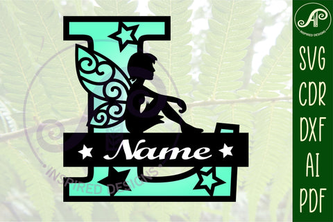 Fairy Letter L Monogram SVG Cut File SVG APInspireddesigns 