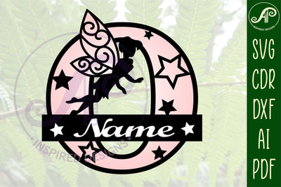 Fairy Letter O Monogram SVG Cut File SVG APInspireddesigns 