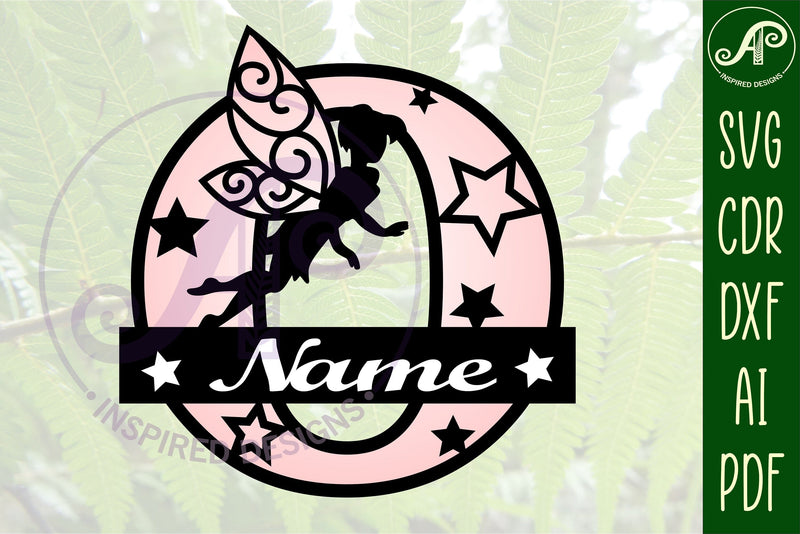 Fairy Letter O Monogram SVG Cut File SVG APInspireddesigns 