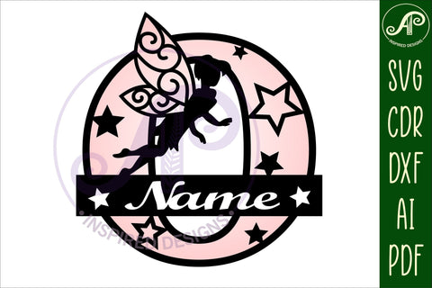 Fairy Letter O Monogram SVG Cut File SVG APInspireddesigns 