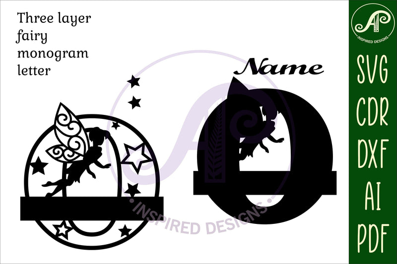 Fairy Letter O Monogram SVG Cut File - So Fontsy