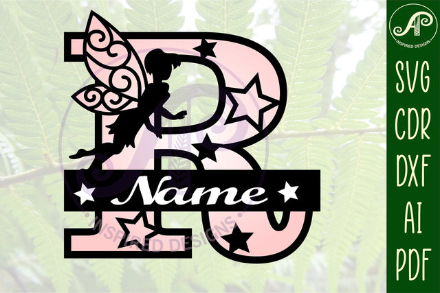 Fairy Letter R Monogram SVG Cut File SVG APInspireddesigns 