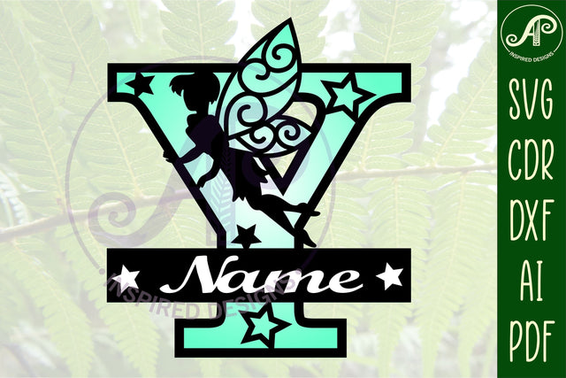 Fairy Letter Y Monogram SVG Cut File SVG APInspireddesigns 