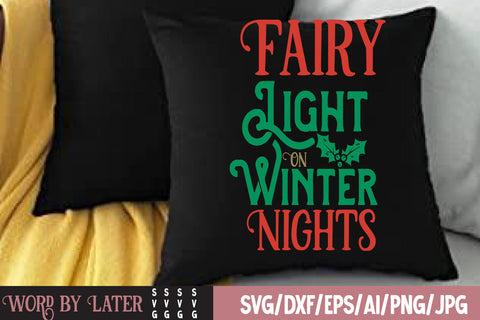 Fairy Light On Winter Nights SVG Design SVG BlackCatsMedia 