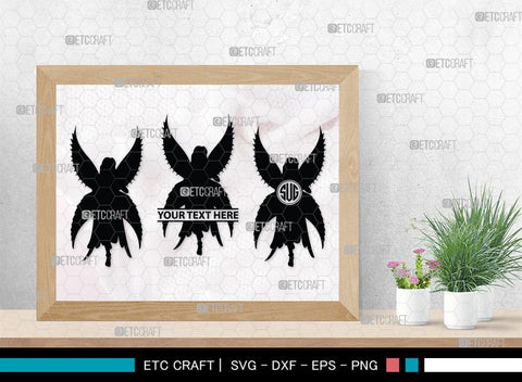 Fairy Monogram, Fairy Silhouette, Fairy SVG, Tooth Fairy Svg, Fairies Svg, Disney Svg, SB00355 SVG ETC Craft 