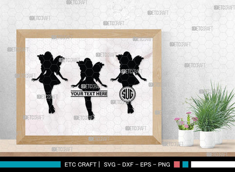 Fairy Monogram, Fairy Silhouette, Fairy SVG, Tooth Fairy Svg, Fairies Svg, Disney Svg, SB00355 SVG ETC Craft 