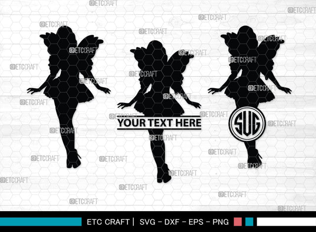 Fairy Monogram, Fairy Silhouette, Fairy SVG, Tooth Fairy Svg, Fairies Svg, Disney Svg, SB00355 SVG ETC Craft 