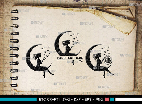 Fairy Monogram, Fairy Silhouette, Fairy SVG, Tooth Fairy Svg, Fairies Svg, Disney Svg, SB00355 SVG ETC Craft 