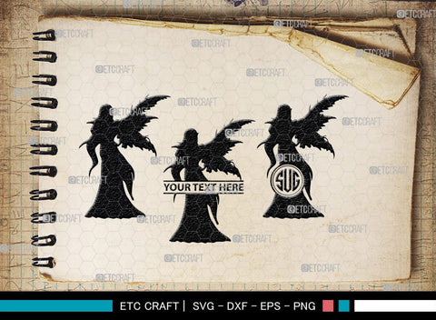 Fairy Monogram, Fairy Silhouette, Fairy SVG, Tooth Fairy Svg, Fairies Svg, Disney Svg, SB00355 SVG ETC Craft 