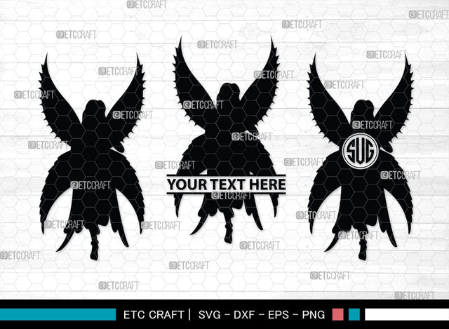 Fairy Monogram, Fairy Silhouette, Fairy SVG, Tooth Fairy Svg, Fairies Svg, Disney Svg, SB00355 SVG ETC Craft 