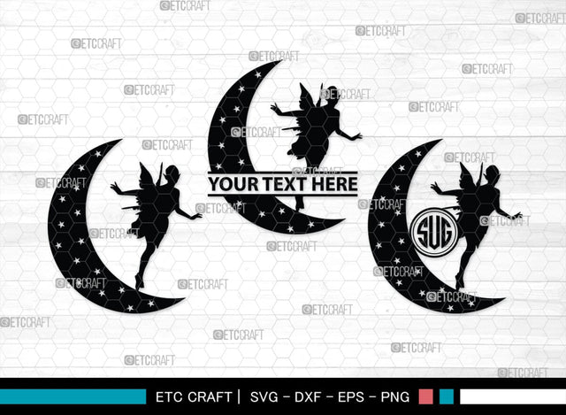 Fairy Monogram, Fairy Silhouette, Fairy SVG, Tooth Fairy Svg, Fairies Svg, Disney Svg, SB00355 SVG ETC Craft 
