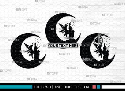Fairy Monogram, Fairy Silhouette, Fairy SVG, Tooth Fairy Svg, Fairies Svg, Disney Svg, SB00355 SVG ETC Craft 
