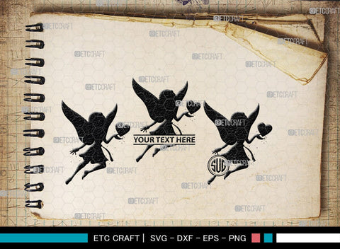 Fairy Monogram, Fairy Silhouette, Fairy SVG, Tooth Fairy Svg, Fairies Svg, Disney Svg, SB00355 SVG ETC Craft 