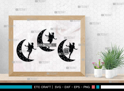 Fairy Monogram, Fairy Silhouette, Fairy SVG, Tooth Fairy Svg, Fairies Svg, Disney Svg, SB00355 SVG ETC Craft 