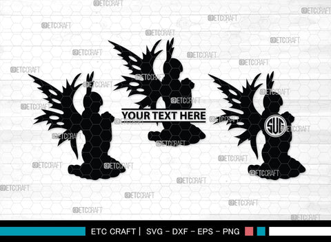 Fairy Monogram, Fairy Silhouette, Fairy SVG, Tooth Fairy Svg, Fairies Svg, Disney Svg, SB00355 SVG ETC Craft 