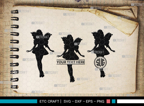 Fairy Monogram, Fairy Silhouette, Fairy SVG, Tooth Fairy Svg, Fairies Svg, Disney Svg, SB00355 SVG ETC Craft 