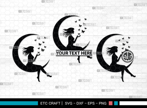 Fairy Monogram, Fairy Silhouette, Fairy SVG, Tooth Fairy Svg, Fairies Svg, Disney Svg, SB00355 SVG ETC Craft 