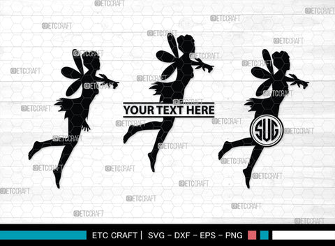 Fairy Monogram, Fairy Silhouette, Fairy SVG, Tooth Fairy Svg, Fairies Svg, Disney Svg, SB00355 SVG ETC Craft 