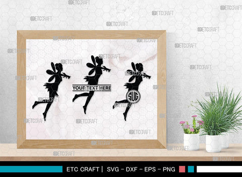 Fairy Monogram, Fairy Silhouette, Fairy SVG, Tooth Fairy Svg, Fairies Svg, Disney Svg, SB00355 SVG ETC Craft 