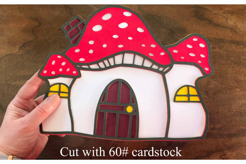 Fairy Mushroom House Layered SVG File SVG Digital Honeybee 