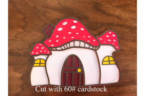 Fairy Mushroom House Layered SVG File SVG Digital Honeybee 