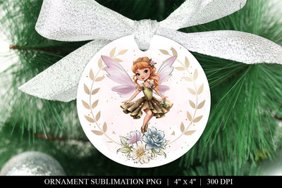 Fairy Ornament - Christmas Sublimation Design PNG Sublimation BijouBay 