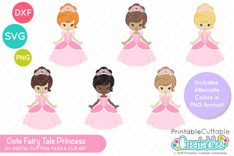 Fairy Tale Princess SVG SVG Printable Cuttable Creatables 