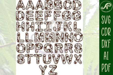 Fairy theme alphabet set. 2 layer 44 letters. SVG APInspireddesigns 