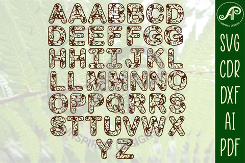 Fairy theme alphabet set. 2 layer 44 letters. SVG APInspireddesigns 