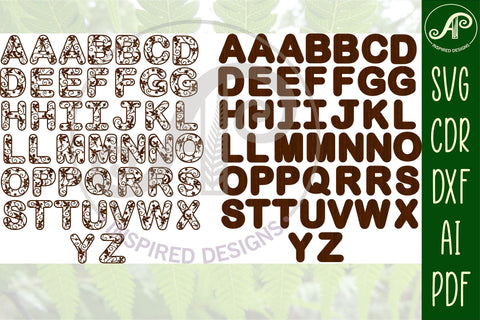 Fairy theme alphabet set. 2 layer 44 letters. SVG APInspireddesigns 