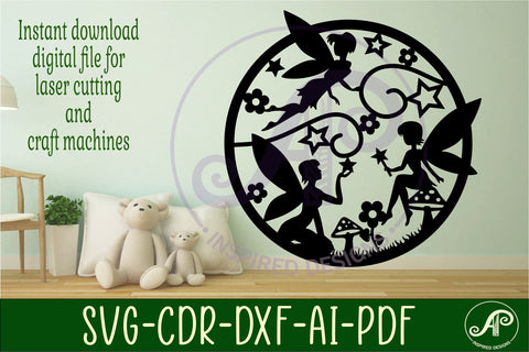 Fairy wall art sign, SVG file. vector file SVG APInspireddesigns 