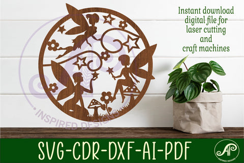 Fairy wall art sign, SVG file. vector file SVG APInspireddesigns 