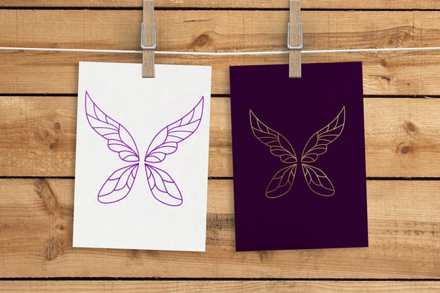 Fairy Wings SKETCH Single Line Drawing SVG SVG Designed by Geeks 