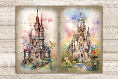 Fairytale Castle Junk Journal | Magic Scrapbooking Paper SVG GlamArtZhanna 