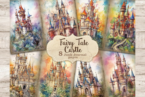 Fairytale Castle Junk Journal | Magic Scrapbooking Paper SVG GlamArtZhanna 
