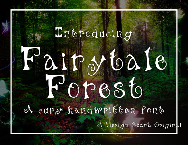 Fairytale Forest Font Design Shark