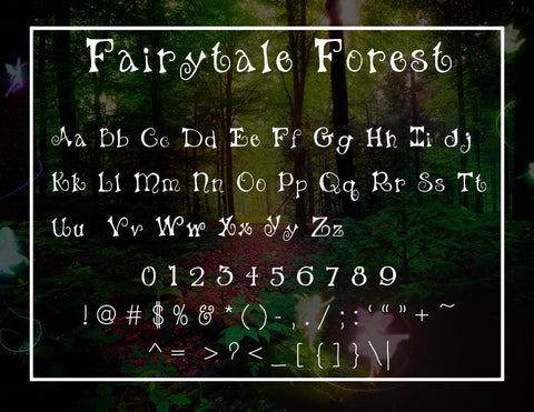 Fairytale Forest Font Design Shark 