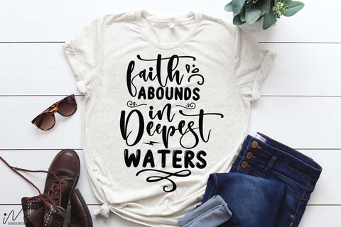 Faith abounds in deepest waters svg, Jesus svg, Faith svg, Storm svg, God svg, Faith svg, Storm t shirt svg, Christian t shirt svg SVG Isabella Machell 