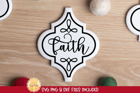 Faith | Arabesque Tile Ornament SVG SVG Cheese Toast Digitals 