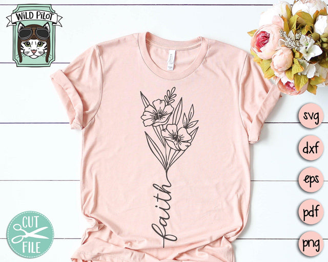 Faith Bouquet SVG Cut File SVG Wild Pilot 